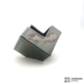 Handmade Ikebana Container Cube 5” 0818-023 made by Thomas Arakawa and Kathy Lee-Arakawa at Arakawa Pottery