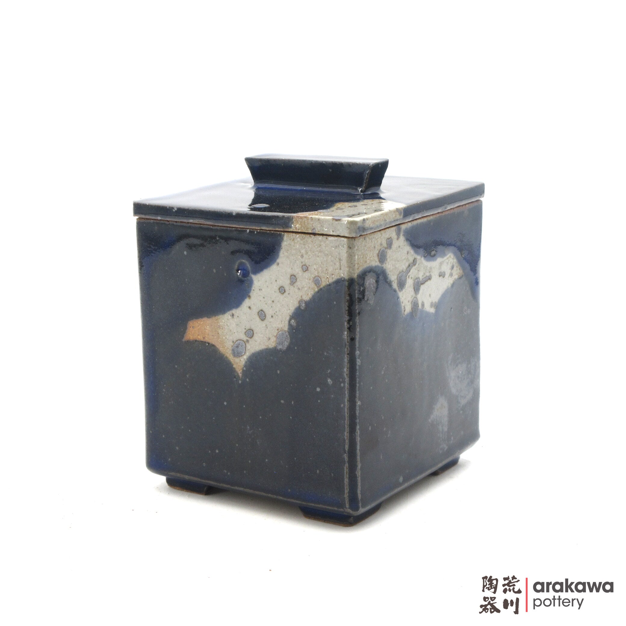 Handmade Dinnerware Square Jar 4x4 (Limited Production) 0818-061 made by Thomas Arakawa and Kathy Lee-Arakawa at Arakawa Pottery
