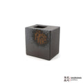 Handmade Ikebana Container 4ﾔ Square Vase 0912-041 made by Thomas Arakawa and Kathy Lee-Arakawa at Arakawa Pottery