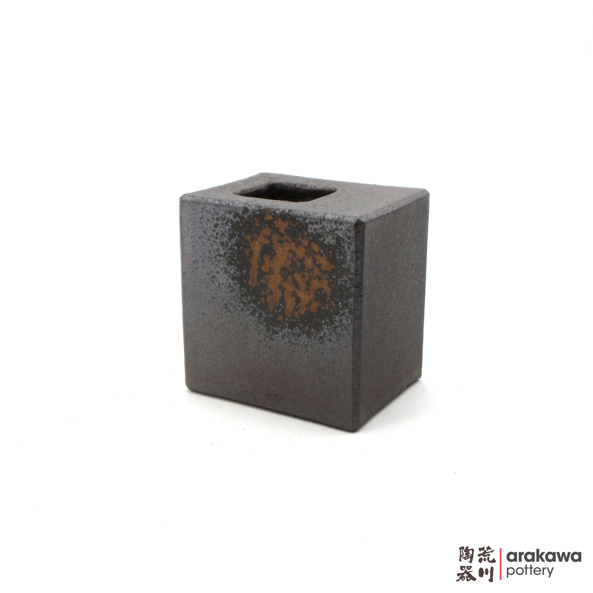 Handmade Ikebana Container 4ﾔ Square Vase 0912-041 made by Thomas Arakawa and Kathy Lee-Arakawa at Arakawa Pottery