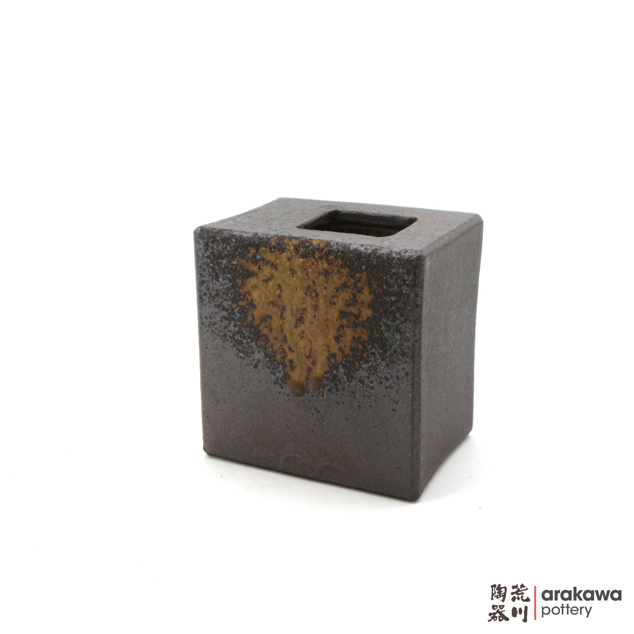 Handmade Ikebana Container 4ﾔ Square Vase 0912-042 made by Thomas Arakawa and Kathy Lee-Arakawa at Arakawa Pottery