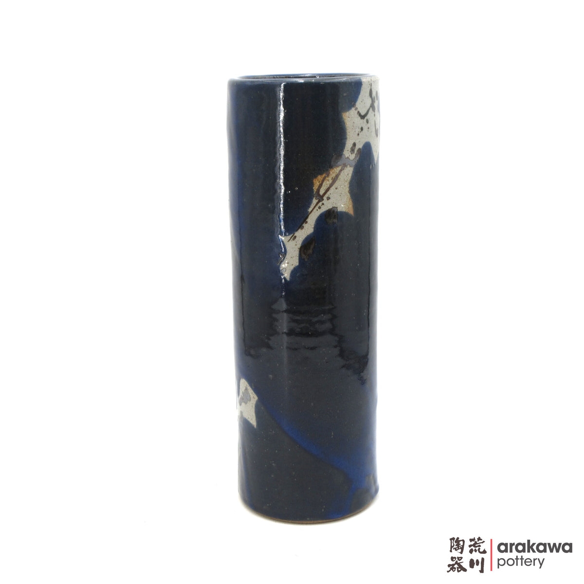 Handmade Ikebana Container 14” Cylinder Wafu 0915- 009 made by Thomas Arakawa and Kathy Lee-Arakawa at Arakawa Pottery