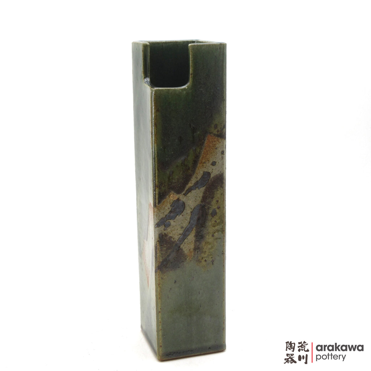 Handmade Ikebana Container Mini Cylinder (L) 0915- 037 made by Thomas Arakawa and Kathy Lee-Arakawa at Arakawa Pottery