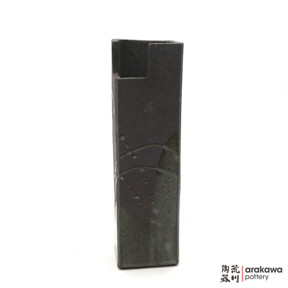 Handmade Ikebana Container Mini Cylinder (M) 0915- 038 made by Thomas Arakawa and Kathy Lee-Arakawa at Arakawa Pottery