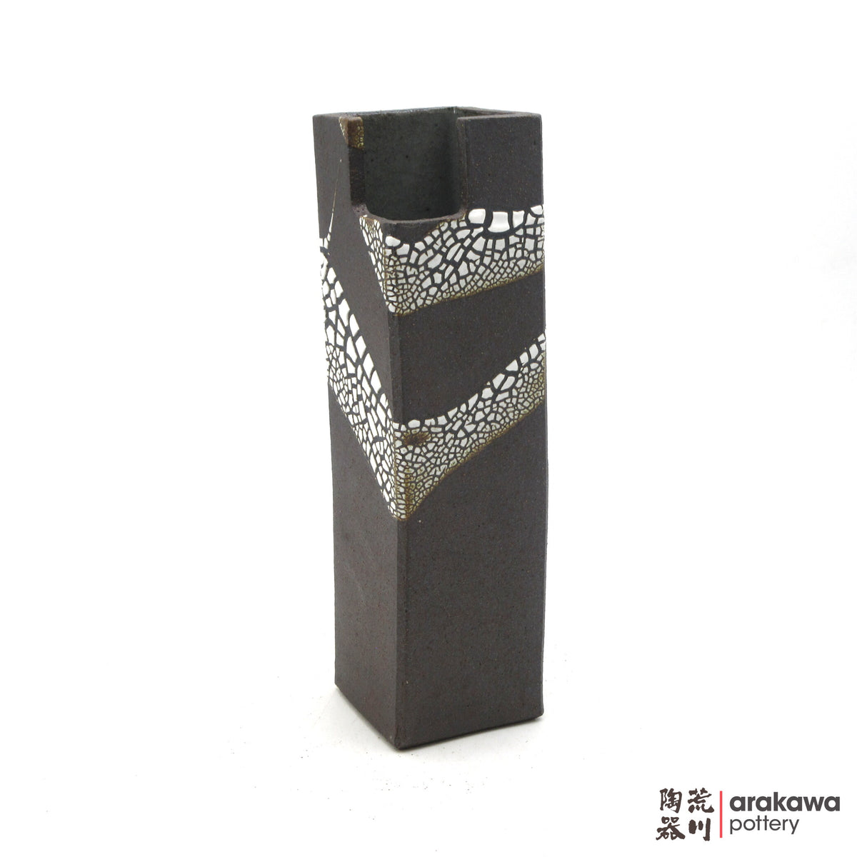 Handmade Ikebana Container Mini Cylinder (M) 0915- 041 made by Thomas Arakawa and Kathy Lee-Arakawa at Arakawa Pottery