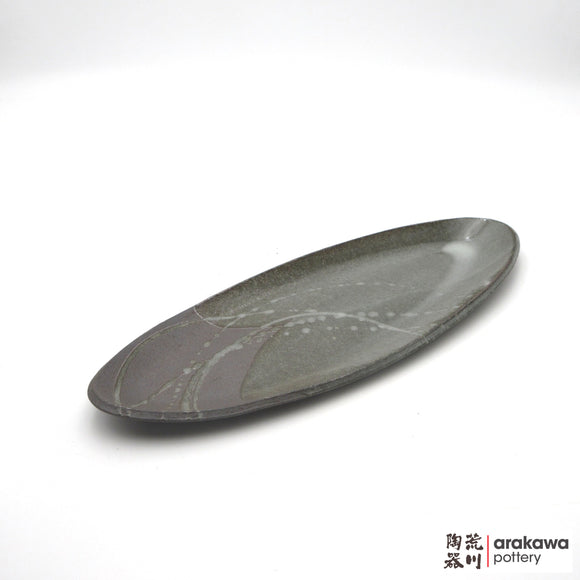 Handmade Dinnerware Slab Plate (Oval) 1007-095 made by Thomas Arakawa and Kathy Lee-Arakawa at Arakawa Pottery