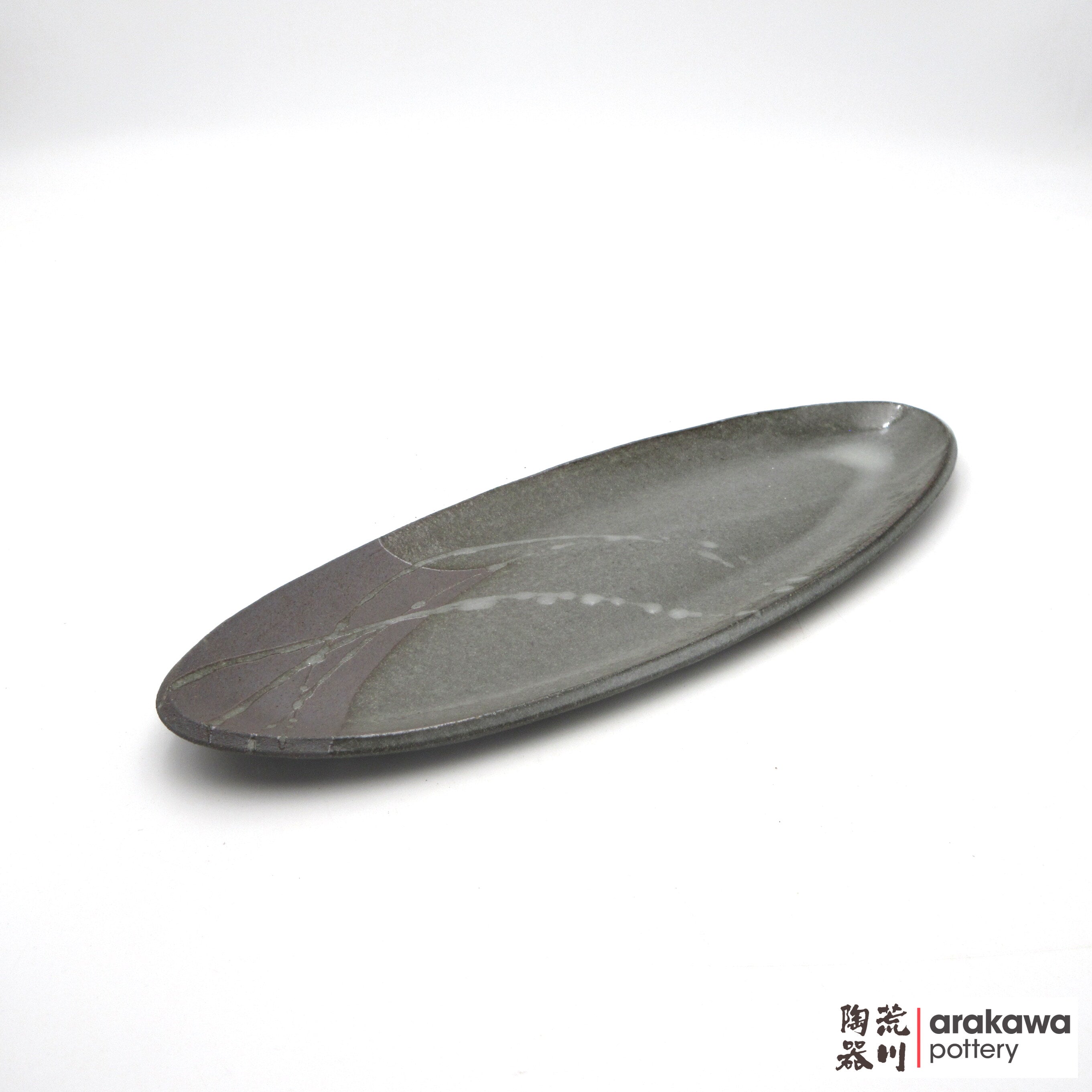 Handmade Dinnerware Slab Plate (Oval) 1007-096 made by Thomas Arakawa and Kathy Lee-Arakawa at Arakawa Pottery