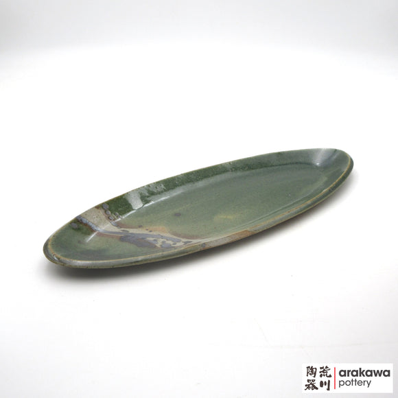 Handmade Dinnerware Slab Plate (Oval) 1007-100 made by Thomas Arakawa and Kathy Lee-Arakawa at Arakawa Pottery