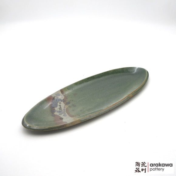 Handmade Dinnerware Slab Plate (Oval) 1007-101 made by Thomas Arakawa and Kathy Lee-Arakawa at Arakawa Pottery