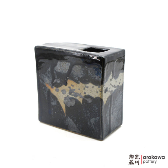 Handmade Ikebana Container 5” Square Vase 1021-040 made by Thomas Arakawa and Kathy Lee-Arakawa at Arakawa Pottery