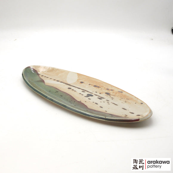 Handmade Dinnerware Slab Plate (Oval) 1028-142 made by Thomas Arakawa and Kathy Lee-Arakawa at Arakawa Pottery