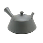 Tokoname Japanese Teapot:  Black Flat Triangular 230cc  2022-011