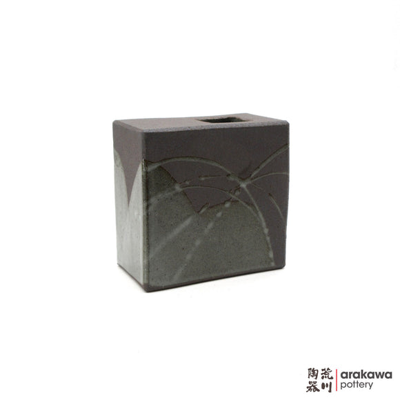 Handmade Ikebana Container 5” Square Vase 1117-031 made by Thomas Arakawa and Kathy Lee-Arakawa at Arakawa Pottery