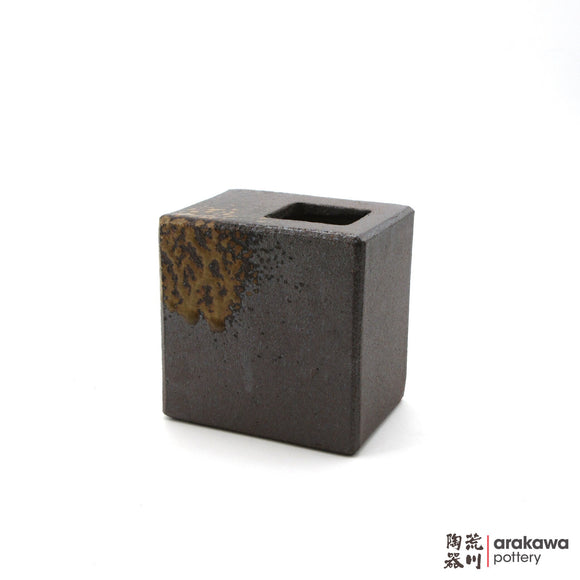 Handmade Ikebana Container 4” Square Vase 1117-035 made by Thomas Arakawa and Kathy Lee-Arakawa at Arakawa Pottery