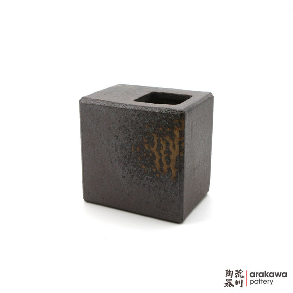 Handmade Ikebana Container 4” Square Vase 1117-038 made by Thomas Arakawa and Kathy Lee-Arakawa at Arakawa Pottery