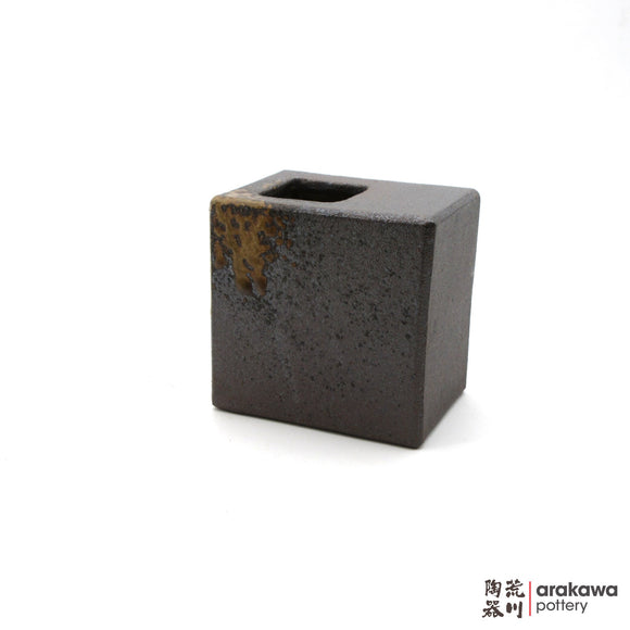 Handmade Ikebana Container 4” Square Vase 1117-039 made by Thomas Arakawa and Kathy Lee-Arakawa at Arakawa Pottery