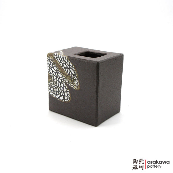 Handmade Ikebana Container 4” Square Vase 1117-041 made by Thomas Arakawa and Kathy Lee-Arakawa at Arakawa Pottery