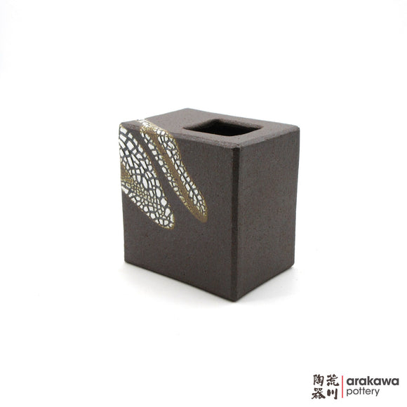 Handmade Ikebana Container 4” Square Vase 1117-042 made by Thomas Arakawa and Kathy Lee-Arakawa at Arakawa Pottery
