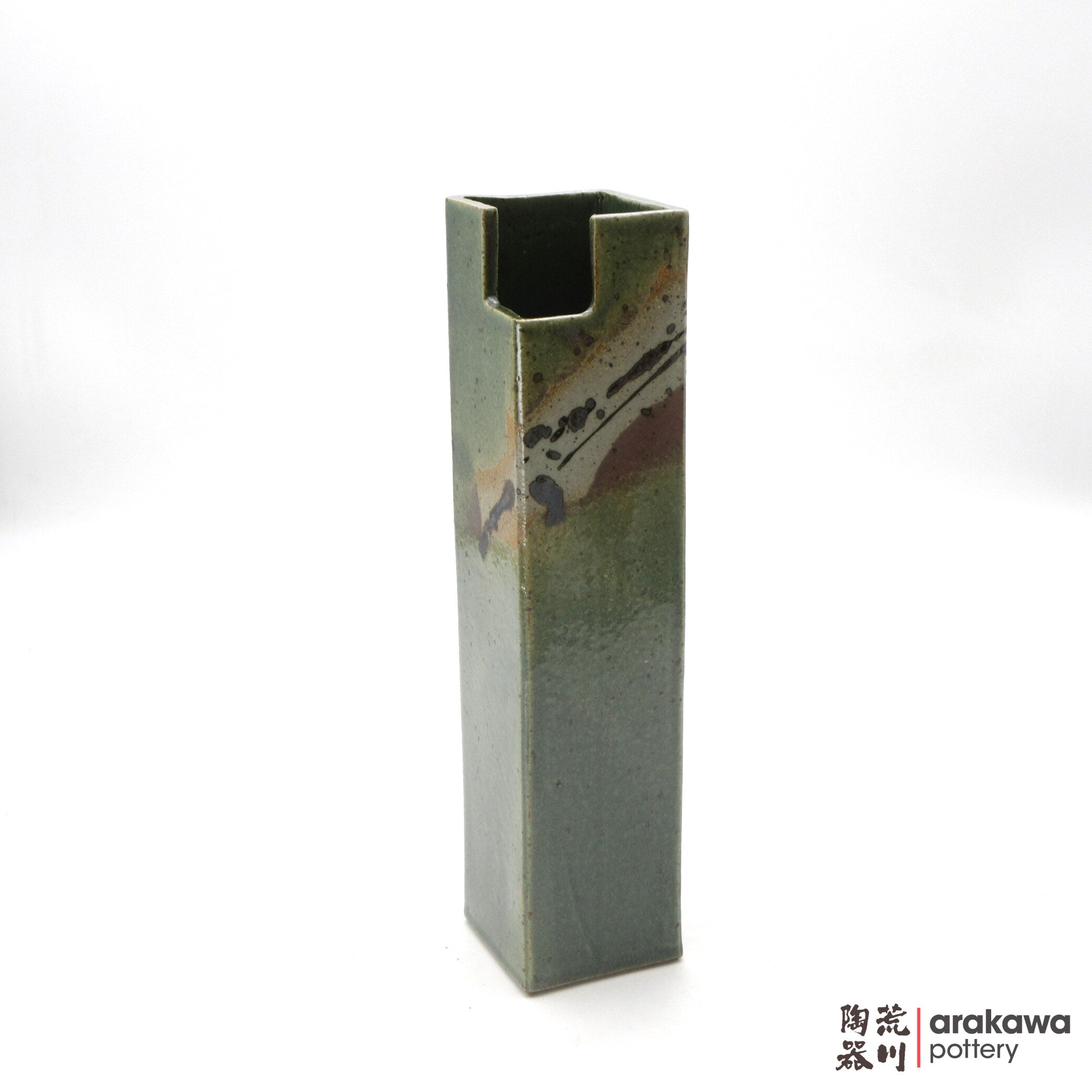 Handmade Ikebana Container Mini Cylinder (L) 1221-029 made by Thomas Arakawa and Kathy Lee-Arakawa at Arakawa Pottery