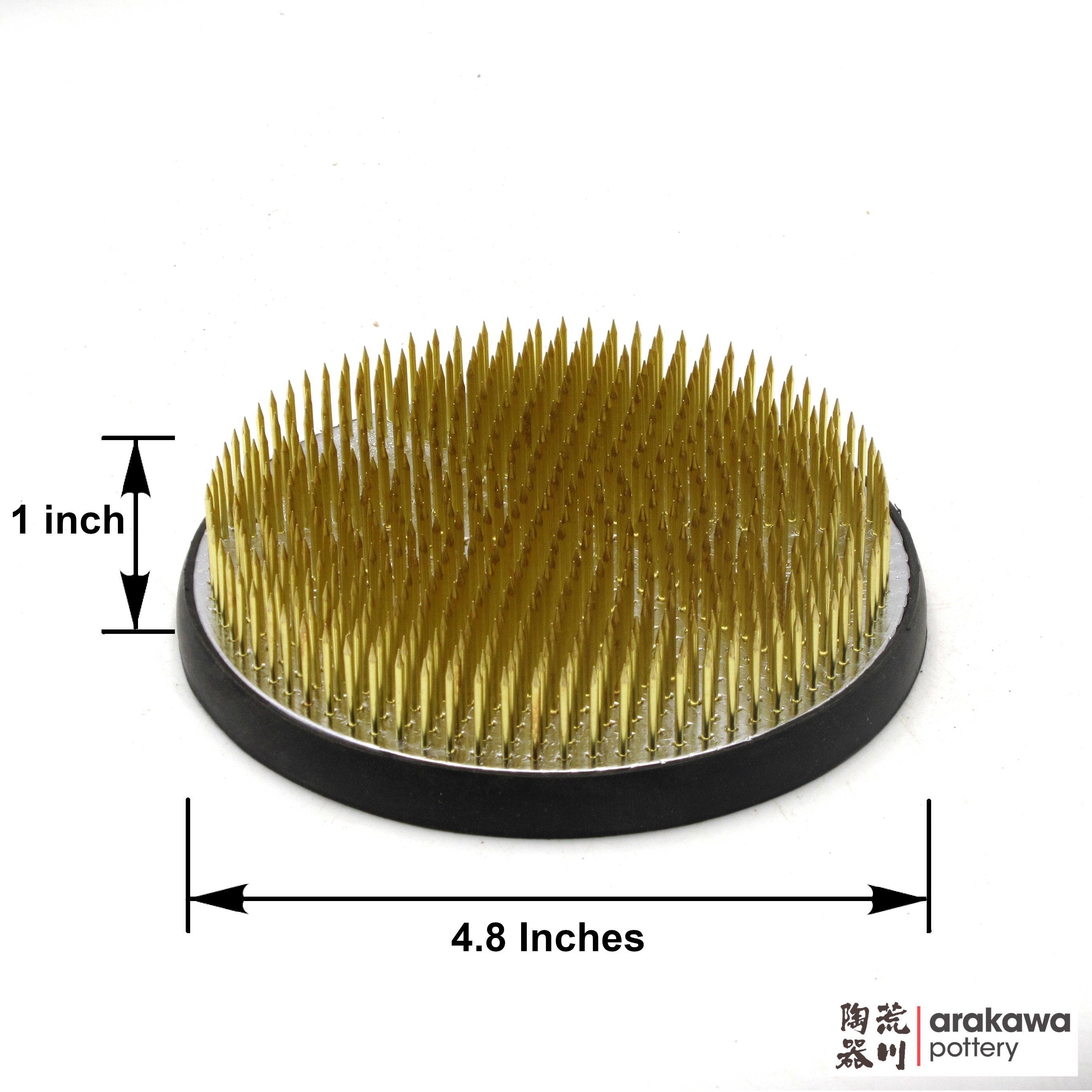 Kenzan Round: 4.75” Brass Kenzan with Rubber Ring 2000-001