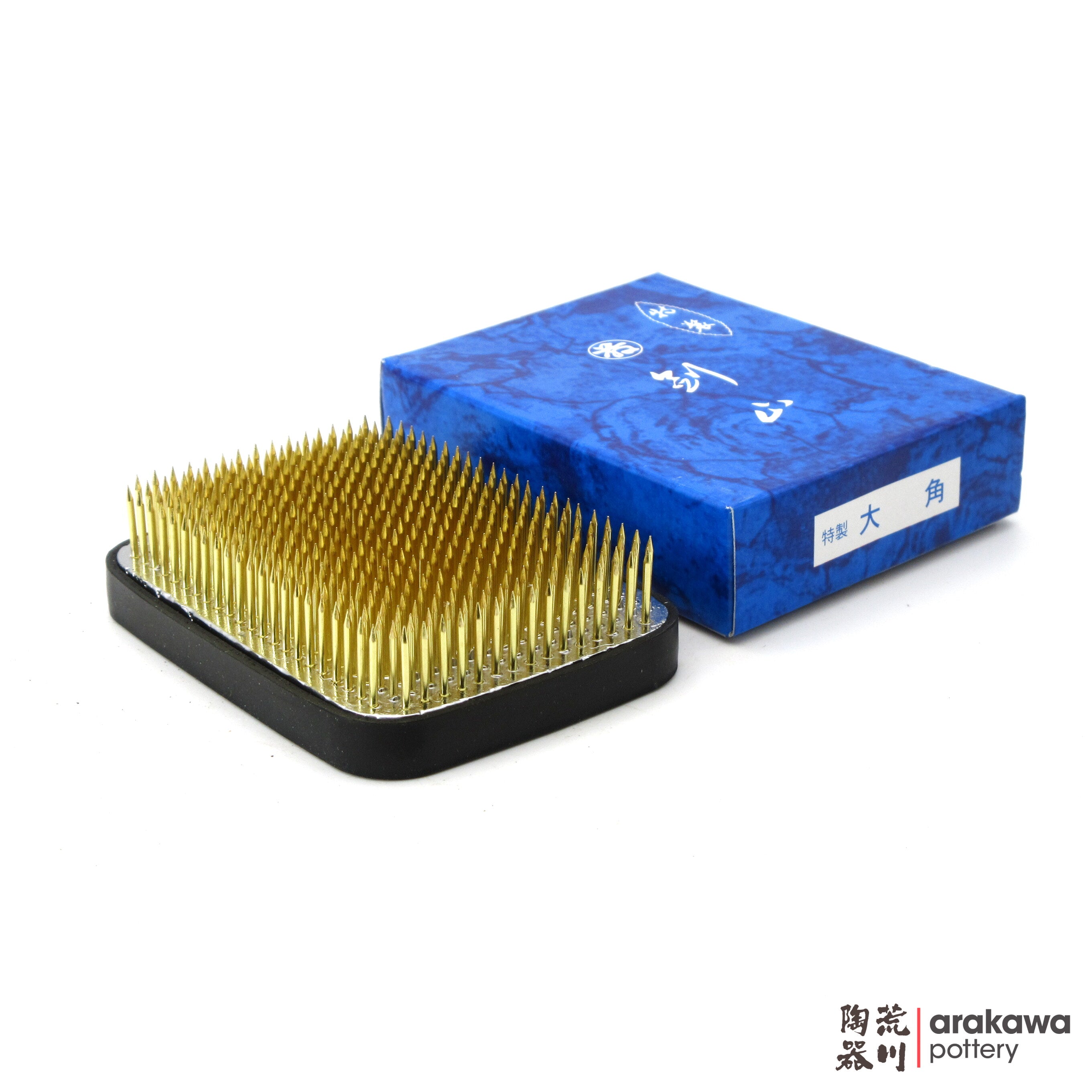 Kenzan Rectangular: 3.5 x 2.63" Brass Kenzan with Rubber Ring 2000-018