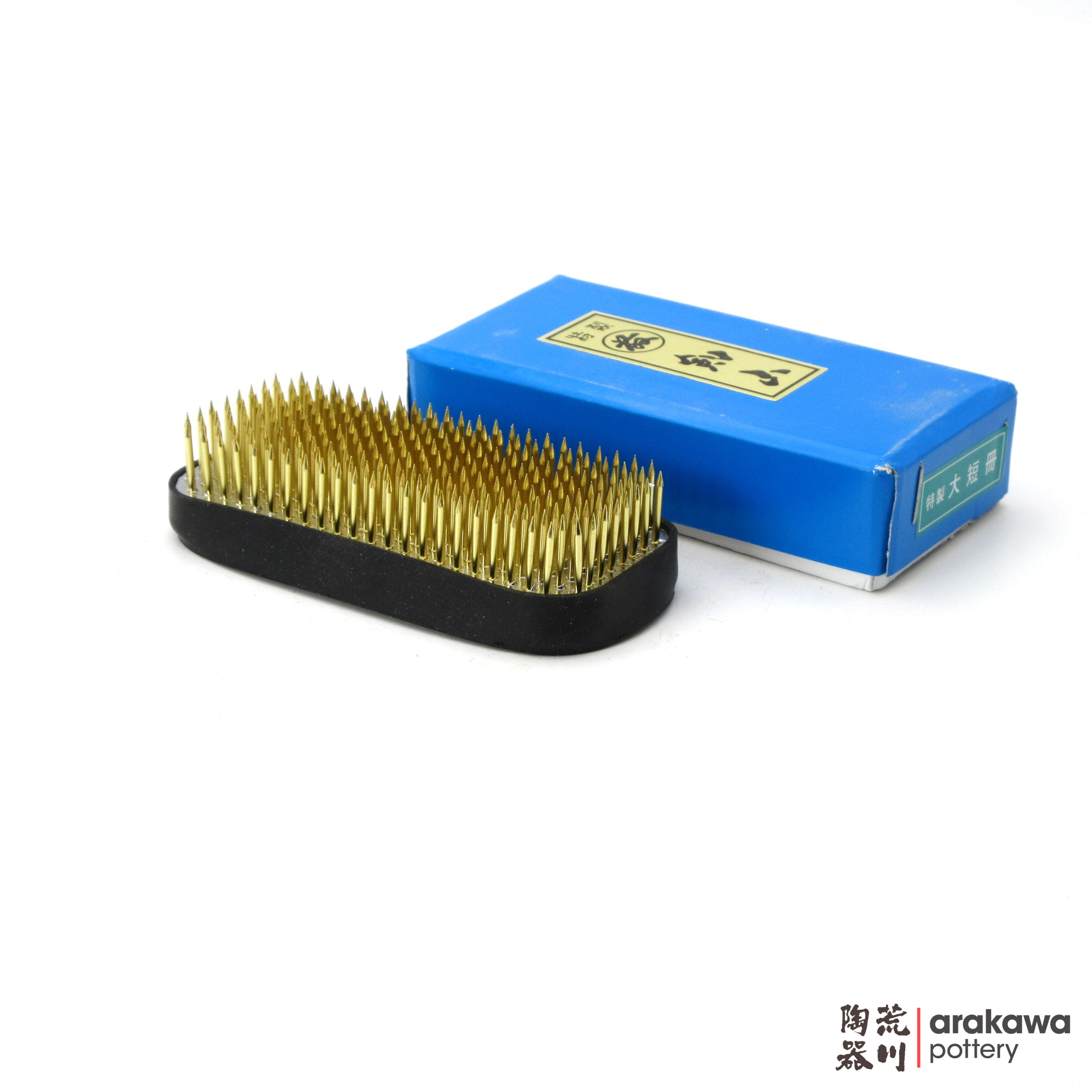 Kenzan Slim Rectangular: 3.75 x 1.63" Brass Kenzan with Rubber Ring 2000-023