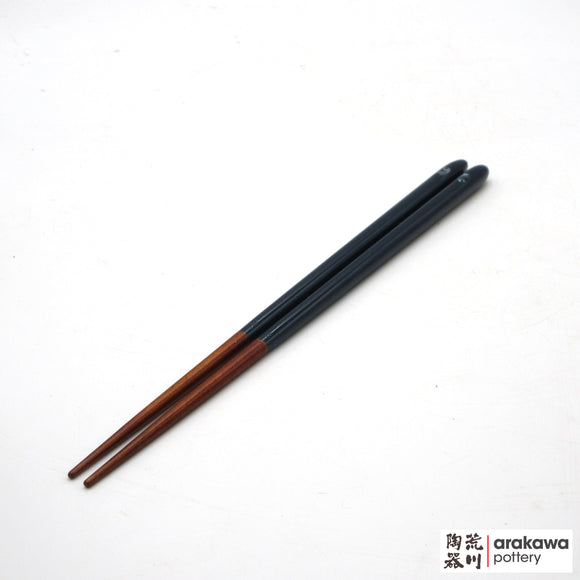 Chopsticks: Hyozaemon: Cherry Petals Mother-Of-Pearl Inlays Blue  (L)  2003-023