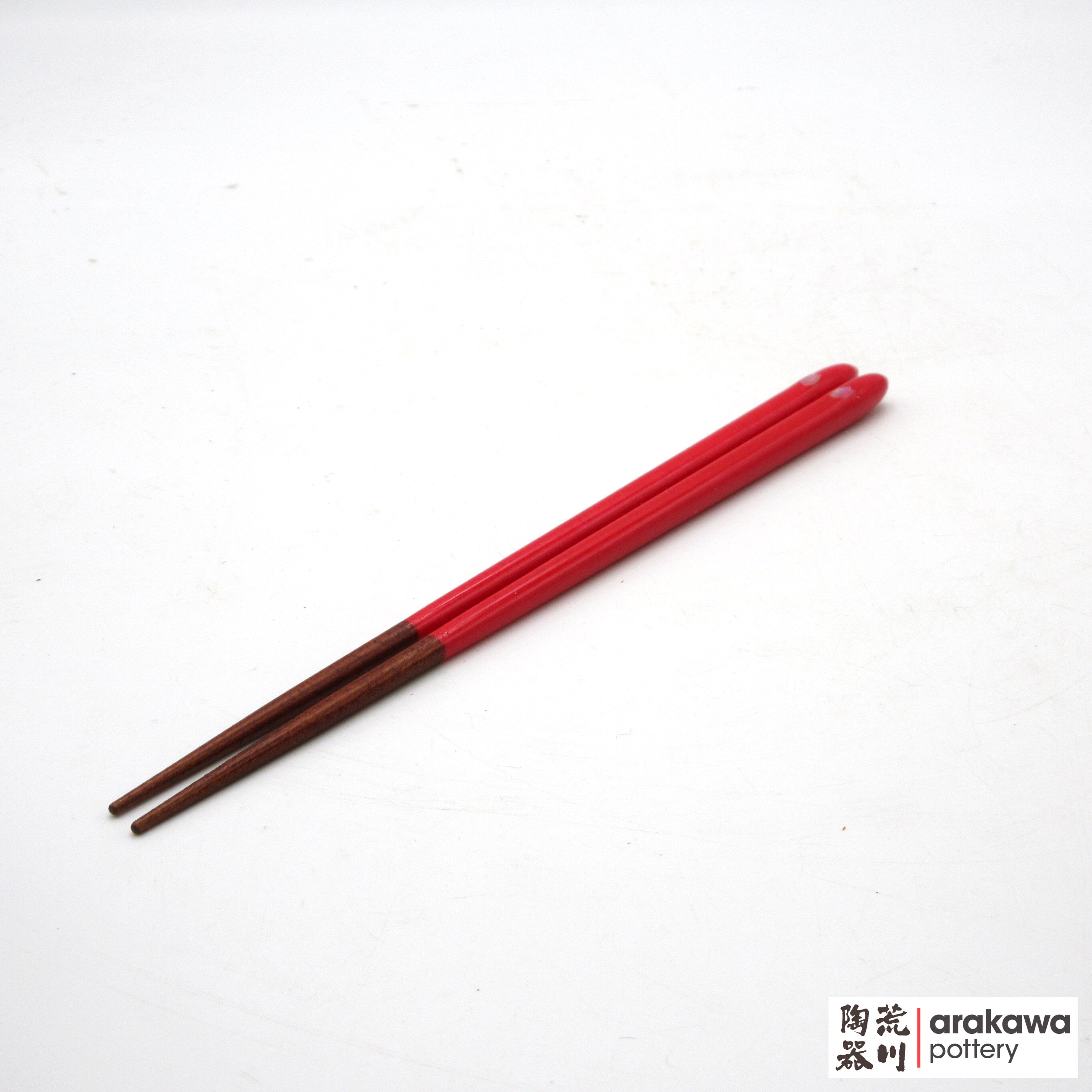 Chopsticks: Hyozaemon: Tulip Petals Mother-Of-Pearl Inlays Red  (M)  2003-026