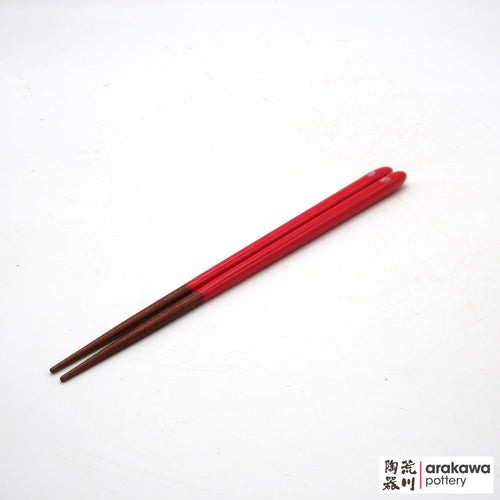Chopsticks: Hyozaemon: Tulip Petals Mother-Of-Pearl Inlays Red  (M)  2003-026