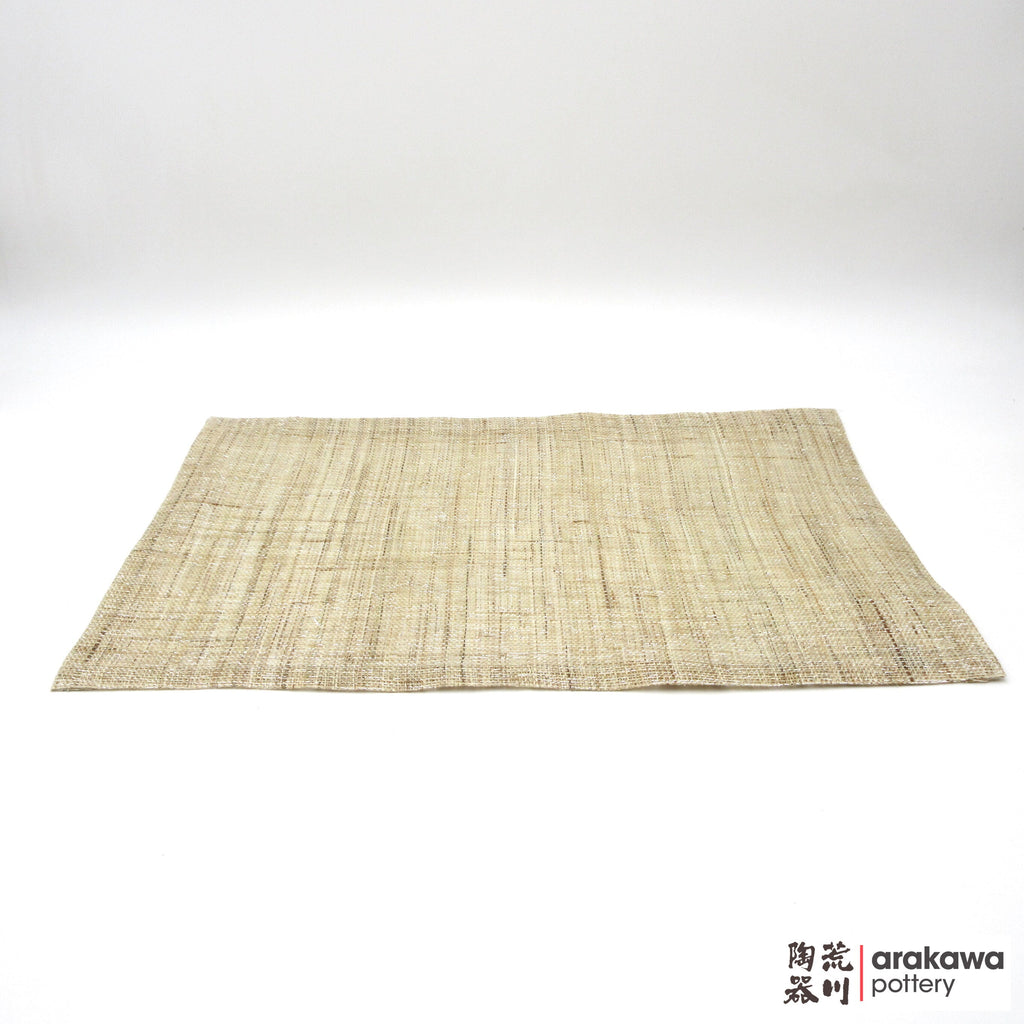 Placemat: Hand-woven linen w/ silver thread Beige 2006-001