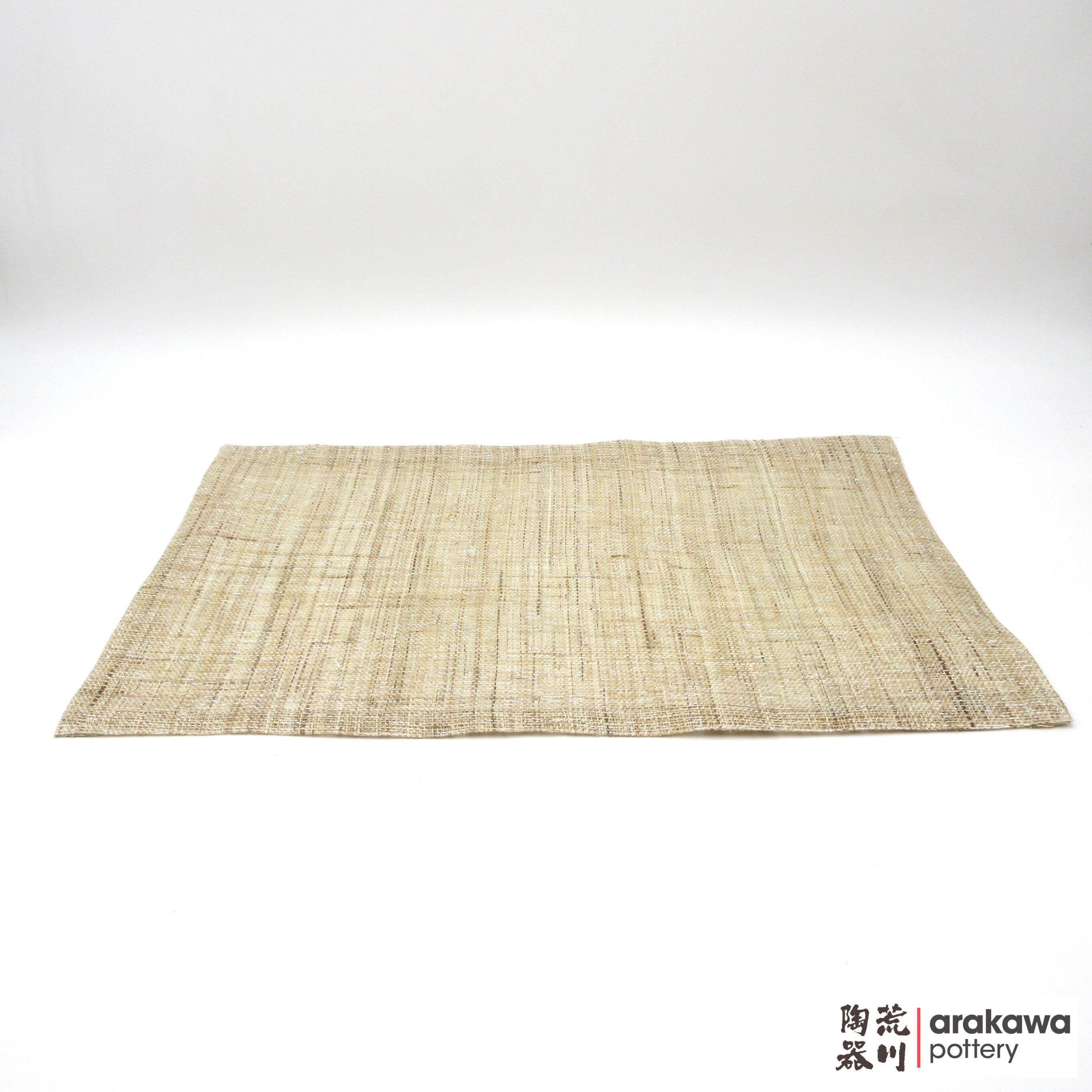 Placemat: Hand-woven linen w/ silver thread Beige 2006-001