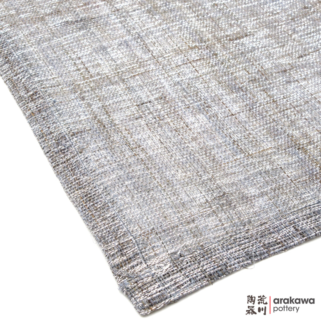 Placemat: Hand-woven linen w/ silver thread Gray 2006-002