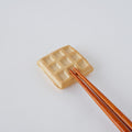 Chopsticks Rest: waffle square Chopstick Rest from Japan: waffle square 2012-071
