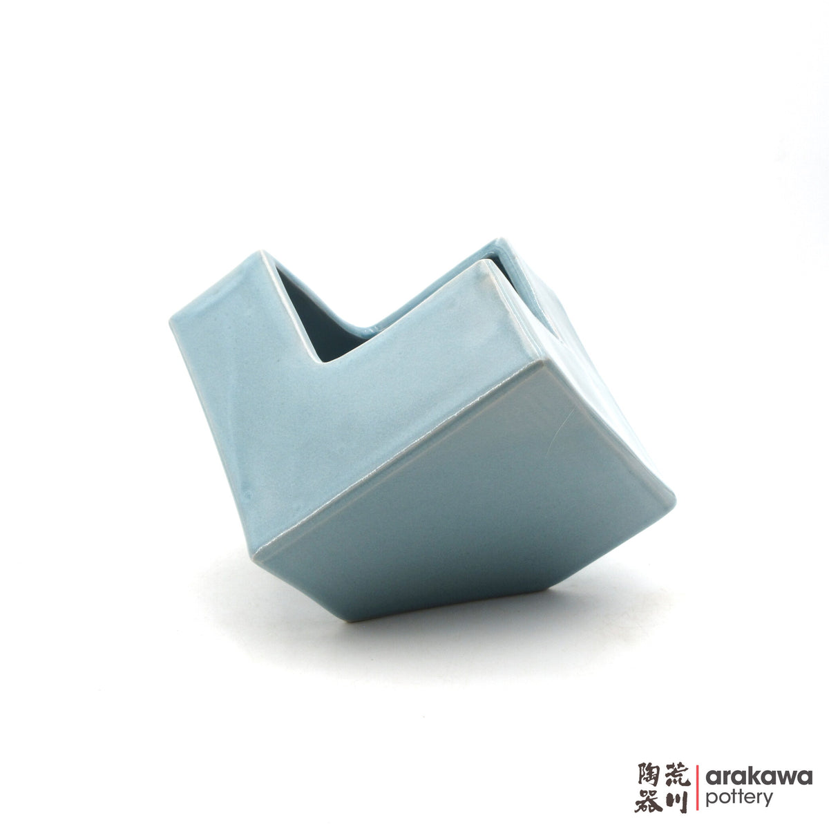 Handmade Ikebana Container Cube 5” 26-1013-028 made by Thomas Arakawa and Kathy Lee-Arakawa at Arakawa Pottery