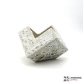 Handmade Ikebana Container Cube 5” 26-1013-030 made by Thomas Arakawa and Kathy Lee-Arakawa at Arakawa Pottery