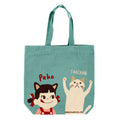 Tote Bag Peko-chan with Cat – Blue