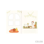 One-one Party window message card CS158 opened to show the dog party scene and message area.