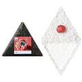 KING JIM japanese plum onigiri letter set JM3256-002, showing its food-shaped card and matching envelope.