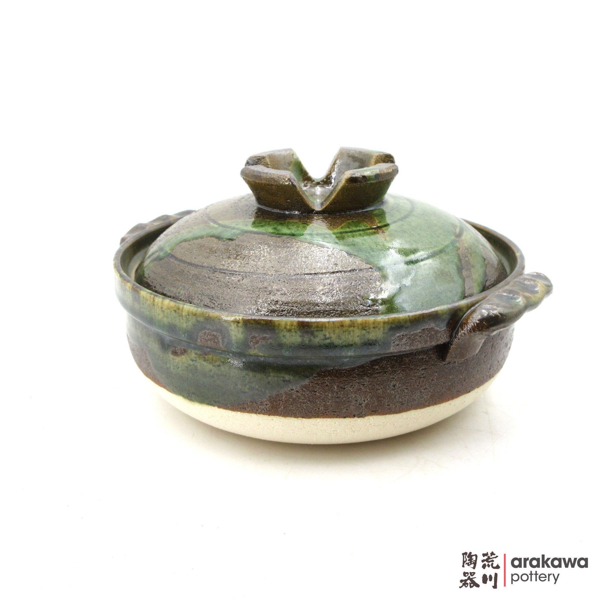 Donabe Banko-kaki Green glazed Namban No. 7 2019-001