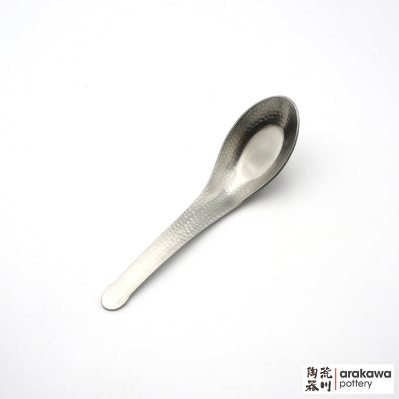 Soup Spoon: Asian Soup Ladle with Tsuchime finish (Hammer Marks) Medium 2007-001