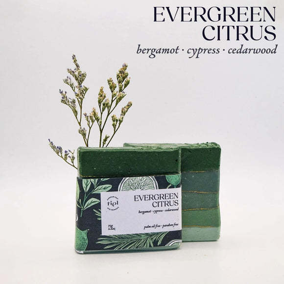Tiel Handmade - soap bar - Evergreen Citrus