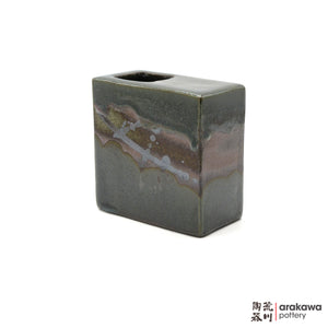 Handmade Ikebana Container 5” Square Vase 0114-017 made by Thomas Arakawa and Kathy Lee-Arakawa at Arakawa Pottery