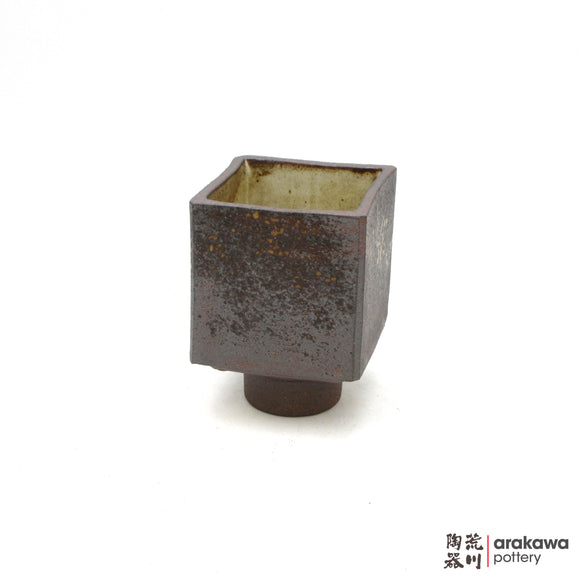 Handmade Ikebana Container 4'' cube comport 0121-021 made by Thomas Arakawa and Kathy Lee-Arakawa at Arakawa Pottery
