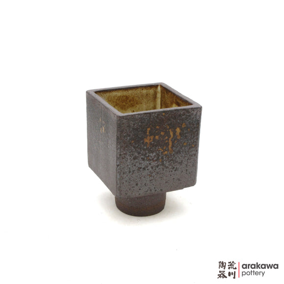 Handmade Ikebana Container 4'' cube comport 0121-023 made by Thomas Arakawa and Kathy Lee-Arakawa at Arakawa Pottery