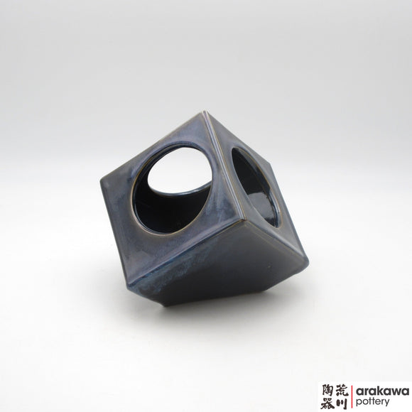 Ikebana Container - 5” Cube Round Cut - 0209-048 made by Thomas Arakawa and Kathy Lee-Arakawa at Arakawa Pottery