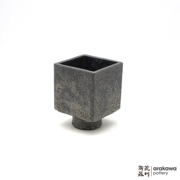 Handmade Ikebana Container 4'' cube comport 0211-017 made by Thomas Arakawa and Kathy Lee-Arakawa at Arakawa Pottery