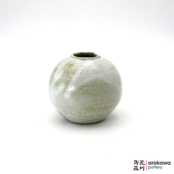 Handmade Ikebana Container Round Small Vase 6ﾔ 0224-062 made by Thomas Arakawa and Kathy Lee-Arakawa at Arakawa Pottery