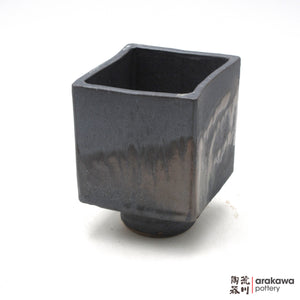 Handmade Ikebana Container 4'' cube comport 0311-009 made by Thomas Arakawa and Kathy Lee-Arakawa at Arakawa Pottery