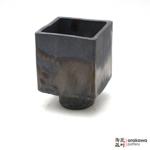 Handmade Ikebana Container 4'' cube comport 0311-010 made by Thomas Arakawa and Kathy Lee-Arakawa at Arakawa Pottery