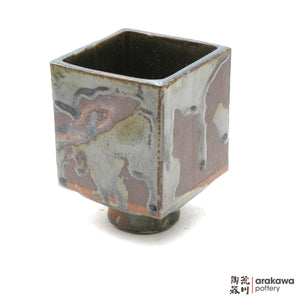 Handmade Ikebana Container 4'' cube comport 0311-013 made by Thomas Arakawa and Kathy Lee-Arakawa at Arakawa Pottery